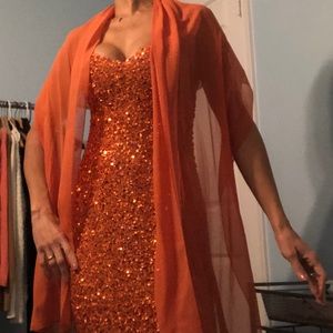 Beautiful sequined gown.